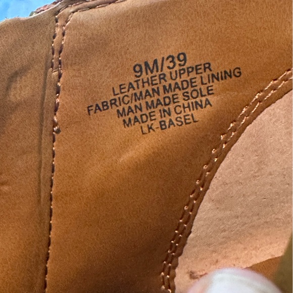 Luck Brand Basel Ankle Boot Brown Toffee Size 9 Leather Upper Ankle Booties - Picture 7 of 8